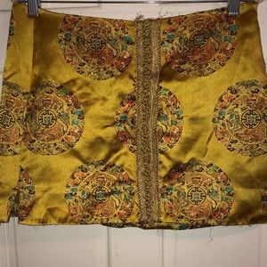 Nasty Gal Silk Chinese Print Mini Skirt